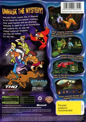 Scooby Doo Unmasked (USA) box cover back